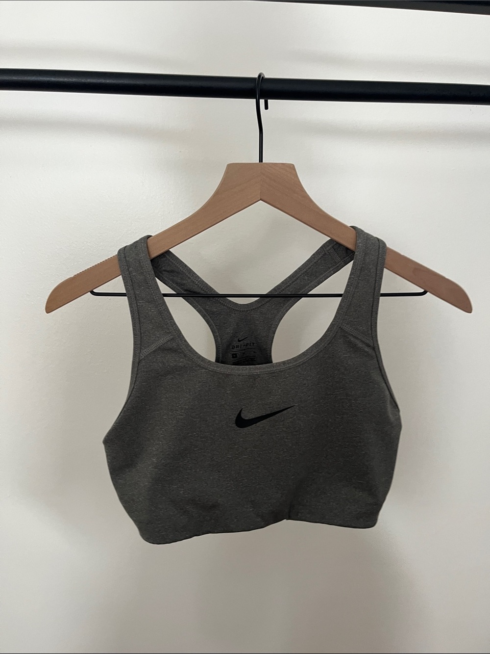 Nike Dri-FIT Gray Racerback Sports Bra